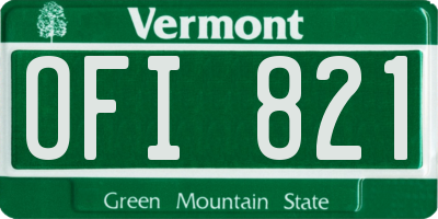 VT license plate OFI821
