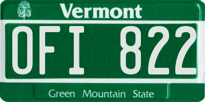 VT license plate OFI822