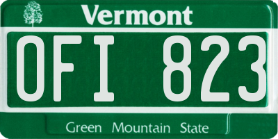 VT license plate OFI823