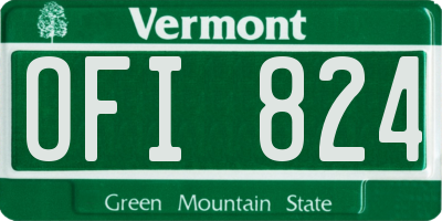 VT license plate OFI824
