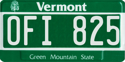 VT license plate OFI825