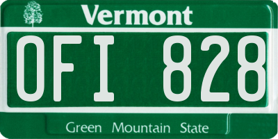 VT license plate OFI828