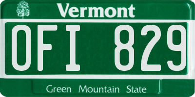 VT license plate OFI829