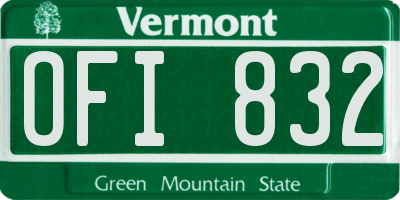 VT license plate OFI832