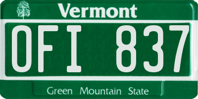 VT license plate OFI837