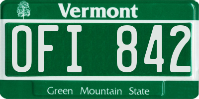 VT license plate OFI842