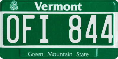 VT license plate OFI844