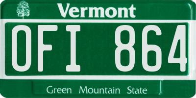 VT license plate OFI864