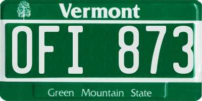 VT license plate OFI873