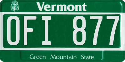 VT license plate OFI877