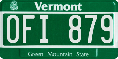 VT license plate OFI879