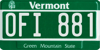 VT license plate OFI881