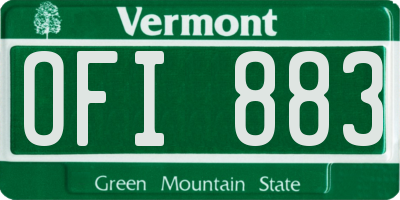 VT license plate OFI883