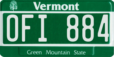 VT license plate OFI884