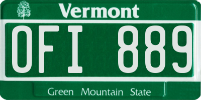 VT license plate OFI889