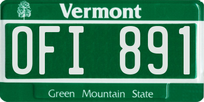 VT license plate OFI891