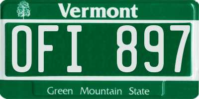 VT license plate OFI897