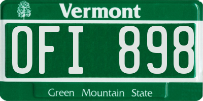 VT license plate OFI898
