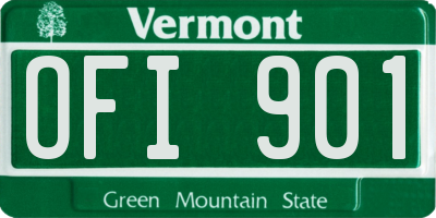 VT license plate OFI901