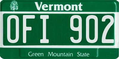 VT license plate OFI902