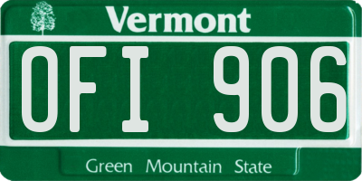 VT license plate OFI906