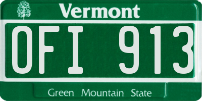 VT license plate OFI913