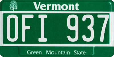 VT license plate OFI937
