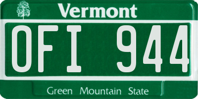 VT license plate OFI944