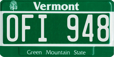 VT license plate OFI948