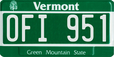 VT license plate OFI951