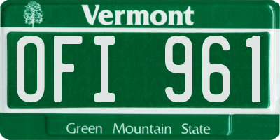 VT license plate OFI961
