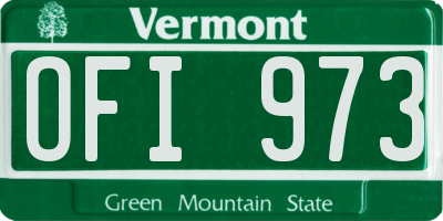 VT license plate OFI973