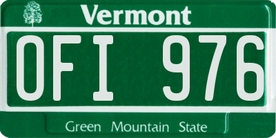 VT license plate OFI976