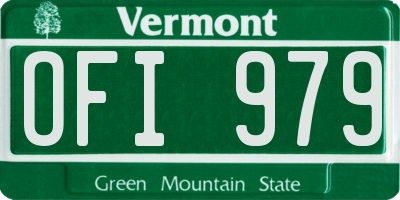 VT license plate OFI979
