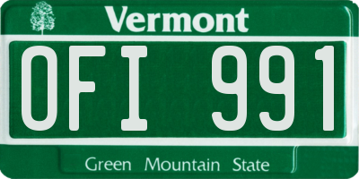 VT license plate OFI991