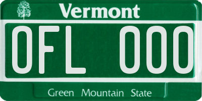 VT license plate OFL000