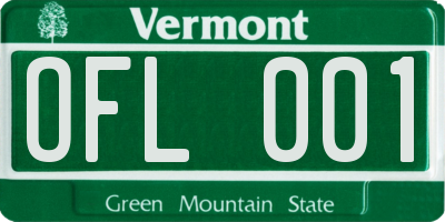 VT license plate OFL001