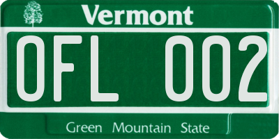 VT license plate OFL002