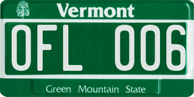 VT license plate OFL006