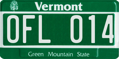 VT license plate OFL014