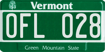 VT license plate OFL028