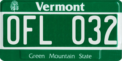VT license plate OFL032