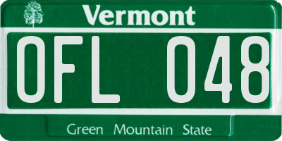 VT license plate OFL048