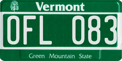 VT license plate OFL083