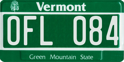 VT license plate OFL084