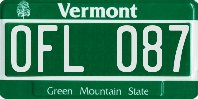 VT license plate OFL087