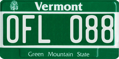 VT license plate OFL088