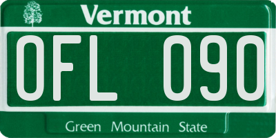 VT license plate OFL090