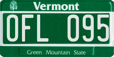 VT license plate OFL095