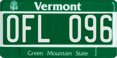VT license plate OFL096